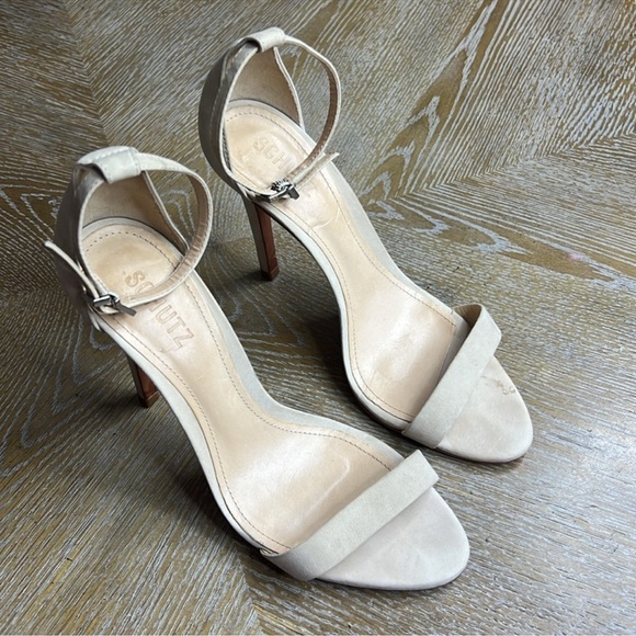 SCHUTZ Cadey Lee Heel in Nobuck Neutral 8 - Picture 5 of 14